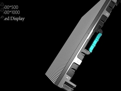 500mm*1000mm*67mm Alüminyum Kabin, 250*250mm led ekran modülleri için uygundur