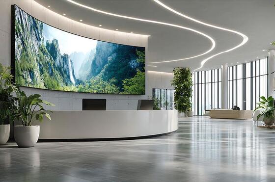 ISO14001 Kavisli Led Ekranlar P2mm SMD1515 Led Video Duvar Stüdyosu