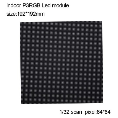 Tam Renkli LED Matris Modülü 192x192mm 64x64piksel P3 İç Mekan SMD2121 LED Ekran