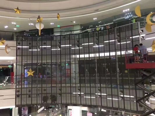 Geniş Görüş Açısı ve Düşük Güç Tüketimi ile Yüksek Şeffaflıkta Şeffaf Cam LED Ekran, İç ve Dış Mekan Kullanımı İçin