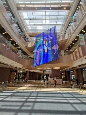 İç / Dış Mekan İçin Duvar / Tavan / Zemine Monte Şeffaf LED Ekran