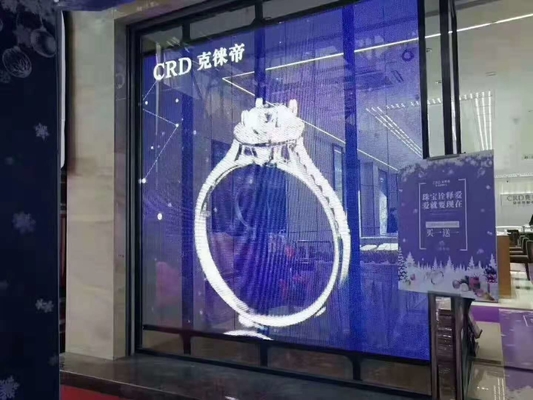 İç / Dış Mekan İçin Duvar / Tavan / Zemine Monte Şeffaf LED Ekran