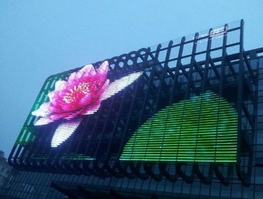 Geniş Renk Gamı Şeffaf Cam LED Ekran Hafif