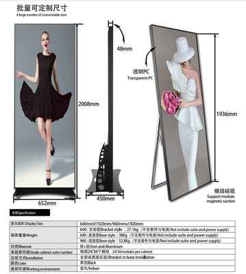 HD LED Poster Ekranı P2.5 Katlanabilir Çift Taraflı Gösteri Alışveriş Merkezi Video Duvarı