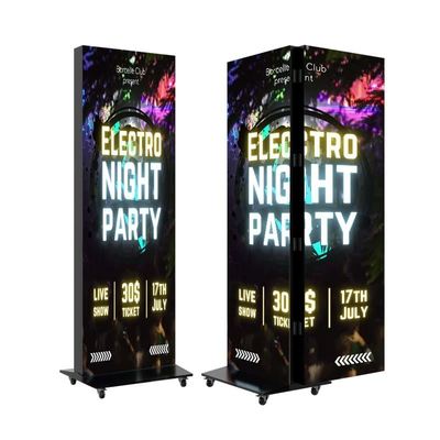 Enerji tasarrufu, Yüksek parlaklık Çift taraflı LED Poster Ekranı Renkli Çok fonksiyonel Reklam Video Duvarı