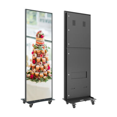 640*1920mm Indoor Iron And Aluminum Base Installtion Die Cast Poster Screen