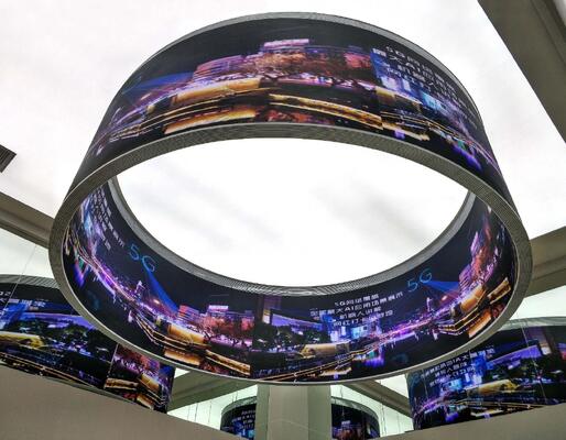 RoHs P4.81 900cd Kavisli LED Ekran Döküm Alüminyum Kabin 13S