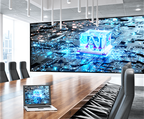 LONGDA Küçük Piksel LED Ekranı P1.56 İç mekan tam renkli konferans video duvarı ISO9001