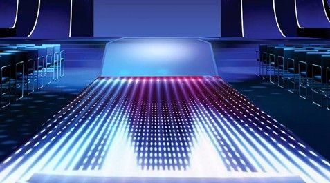 Tam Renkli 1/10 Tarama LED Dans Pisti Gösterimi W40*H40dots 25600 Dots/ M2