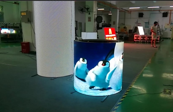 SMD Silindir Ekran Led Esnek Modül Led Duvar Karosu 140 ila 160deg Görüş Açısı