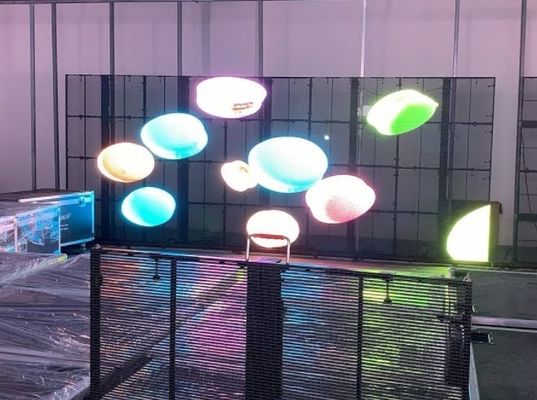 100 X 50cm Şeffaf Cam LED Ekran Reklam Ekranı 32873 Piksel ODM FCC