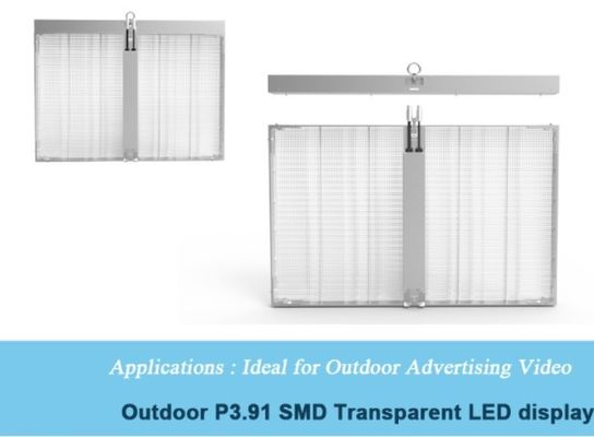Şeffaf Cam LED Ekranı P3.91mm Holografik Serisi Yenileme 3840Hz