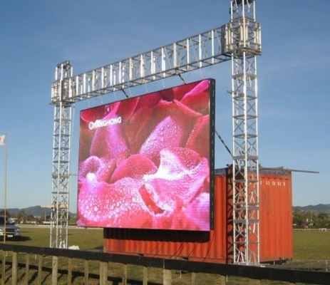 Yüksek Hafiflik 1R1G1B Dış Mekan Led Video Duvarları Reklam Panosu P4mm 14bit