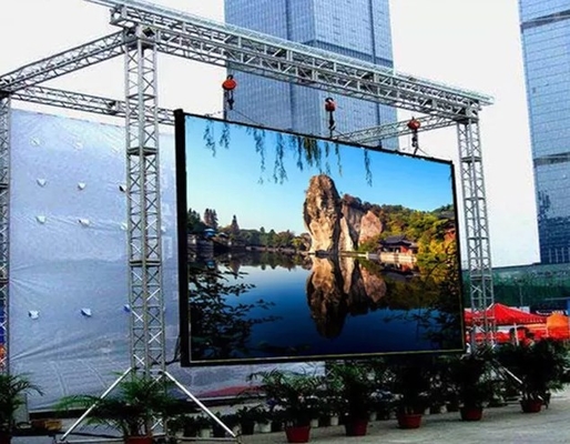 P3 1/20 tarama 900cd/ M2 Büyük Dış Mekan LED Video Duvarları Görüntüleme Ekranları Pleksiglas