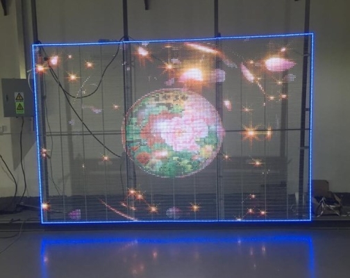 AC85V Şeffaf LED Video Duvar Ekranı RGB Led Pencere Ekranı