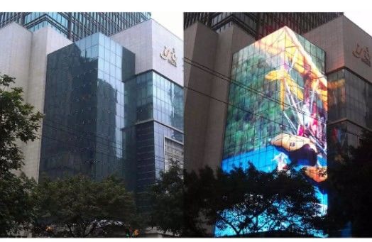 P2.5 Şeffaf Cam LED Ekran Alışveriş Merkezi için Özel Holografik LED Serisi