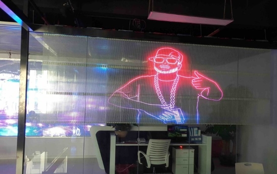 P2.8 Şeffaf Cam LED Ekran Alışveriş Merkezi İçin Özelleştirilmiş İç Mekan Dış Mekan