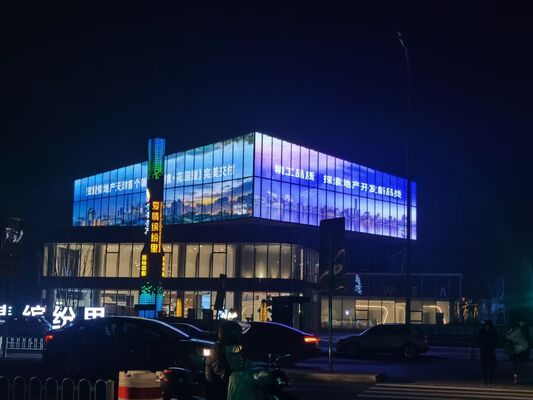 Yüksek Parlaklıklı Tam Renkli LED Şeffaf Ekran İç ve Dış Kullanım için Özel Boyutlu