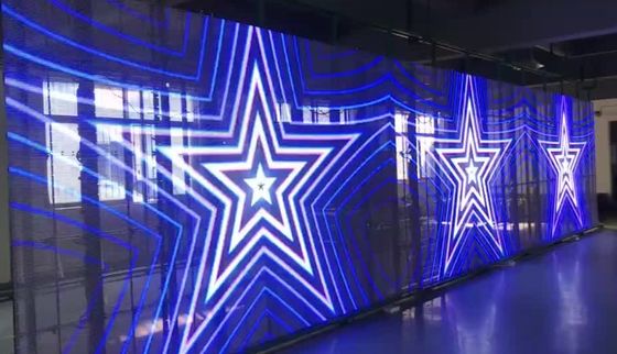 Longda 3840Hz Yenileme Hızı 5000cd/m2 Parlaklık 1R1G1B LED Bileşimi Kiralama veya Sabit Kurulum için Şeffaf Cam LED Ekran